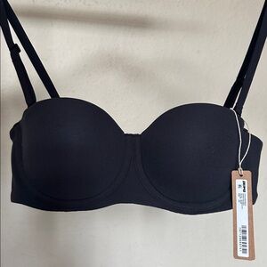 NWT SKIMS Fits Everybody Strapless Convertible Bra Onyx size‎ 34A
